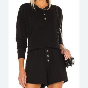 Donni Henley Long Sleeves & Short Matching Set